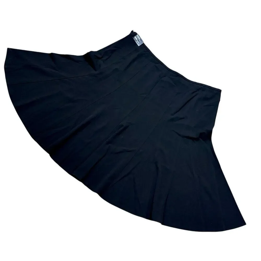 Zac & Rachel Woman Plus Black Comfort Stretch A-Line Knee Length Skirt Size 22W